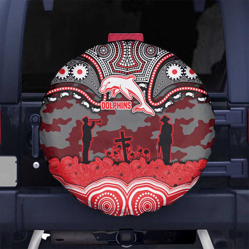 ANZAC Day Dolphins Spare Tire Cover Military Memorial Aboriginal Indigenous Art