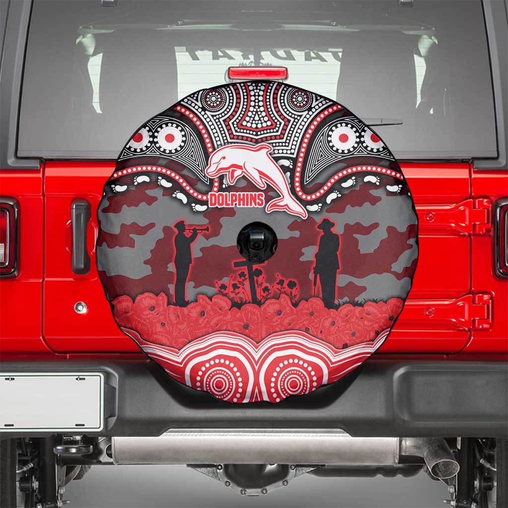ANZAC Day Dolphins Spare Tire Cover Military Memorial Aboriginal Indigenous Art