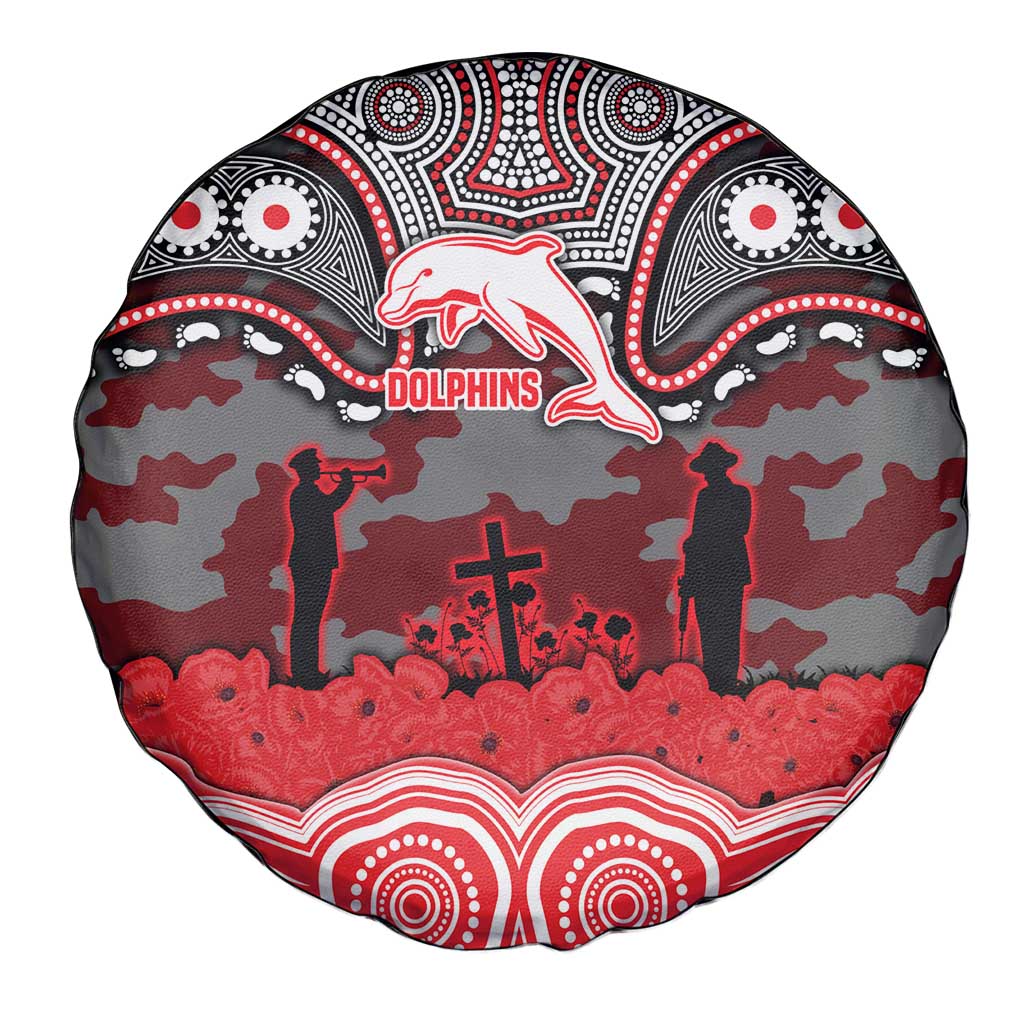 ANZAC Day Dolphins Spare Tire Cover Military Memorial Aboriginal Indigenous Art