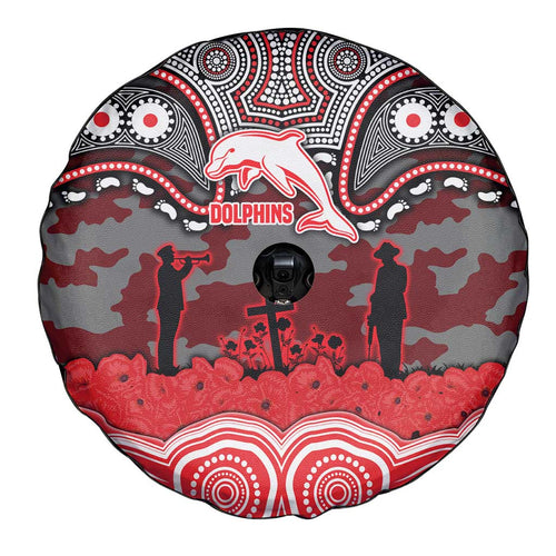 ANZAC Day Dolphins Spare Tire Cover Military Memorial Aboriginal Indigenous Art