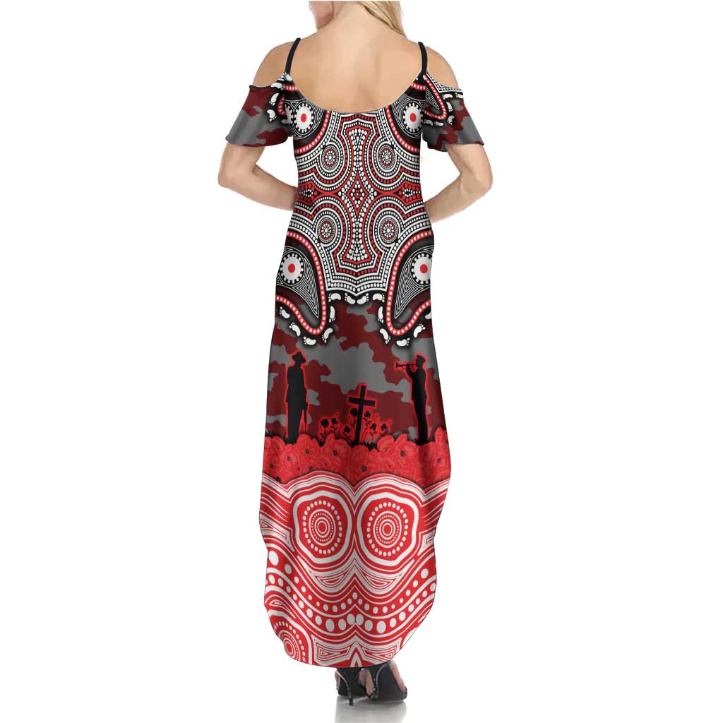 ANZAC Day Dolphins Summer Maxi Dress Military Memorial Aboriginal Indigenous Art