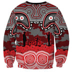 ANZAC Day Dolphins Sweatshirt Military Memorial Aboriginal Indigenous Art