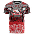 ANZAC Day Dolphins T Shirt Military Memorial Aboriginal Indigenous Art