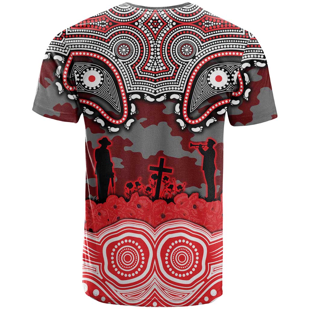 ANZAC Day Dolphins T Shirt Military Memorial Aboriginal Indigenous Art