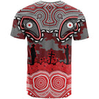ANZAC Day Dolphins T Shirt Military Memorial Aboriginal Indigenous Art