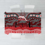 ANZAC Day Dolphins Tablecloth Military Memorial Aboriginal Indigenous Art