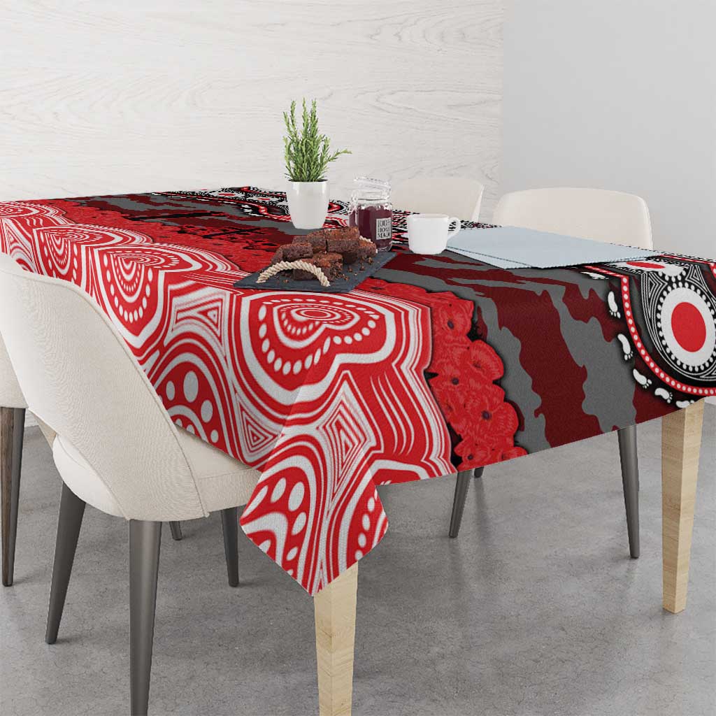 ANZAC Day Dolphins Tablecloth Military Memorial Aboriginal Indigenous Art