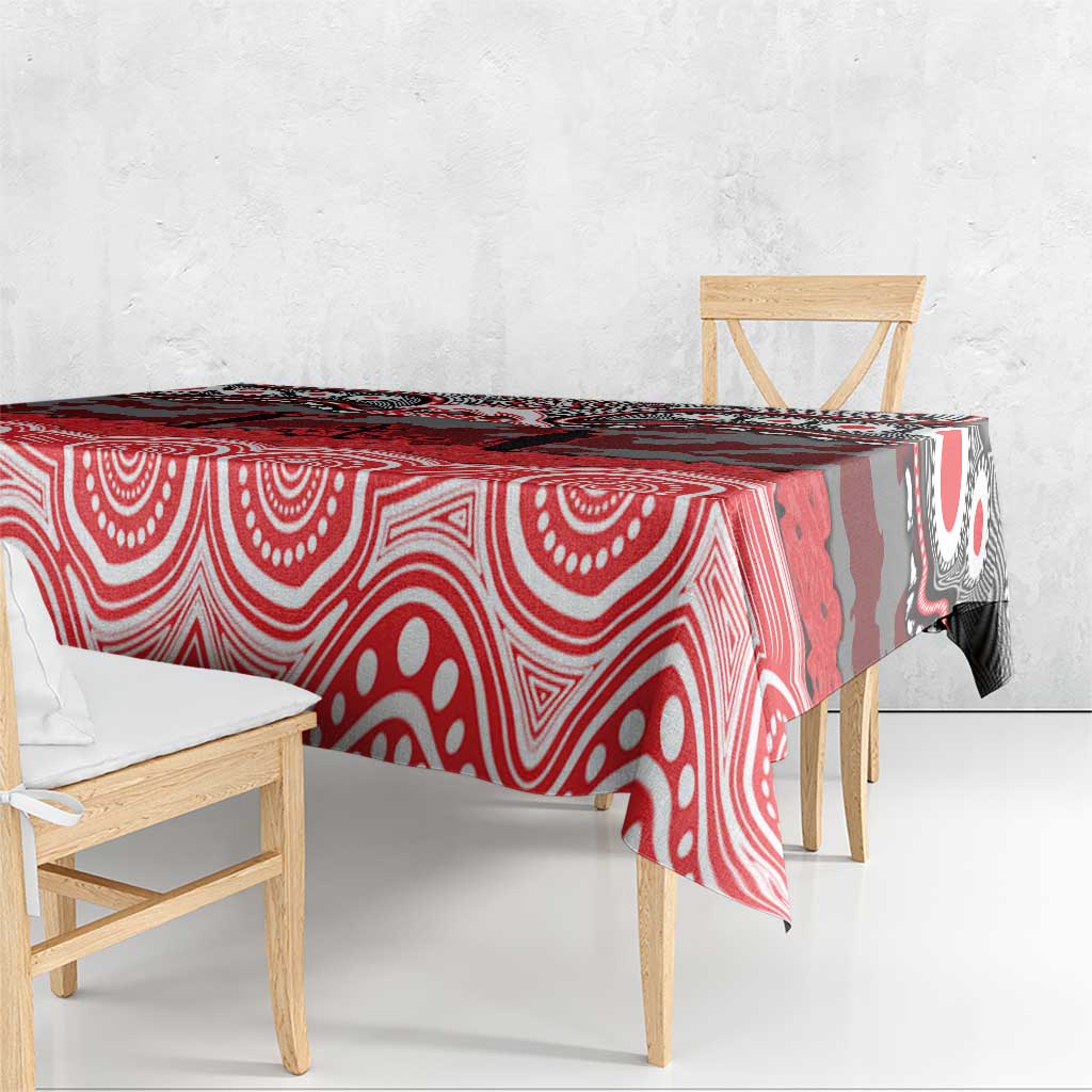ANZAC Day Dolphins Tablecloth Military Memorial Aboriginal Indigenous Art