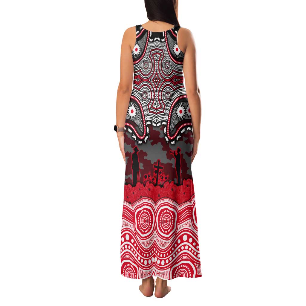 ANZAC Day Dolphins Tank Maxi Dress Military Memorial Aboriginal Indigenous Art