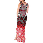 ANZAC Day Dolphins Tank Maxi Dress Military Memorial Aboriginal Indigenous Art