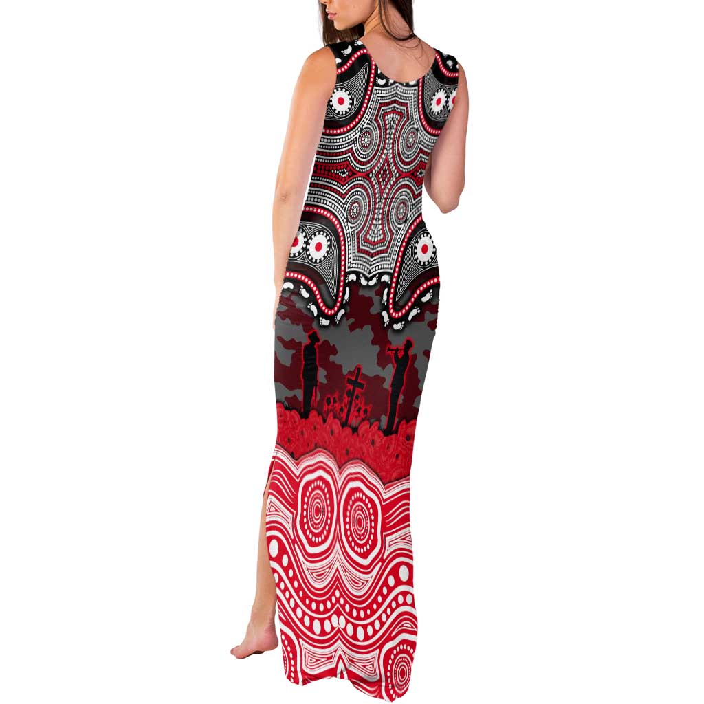 ANZAC Day Dolphins Tank Maxi Dress Military Memorial Aboriginal Indigenous Art