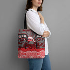 ANZAC Day Dolphins Tote Bag Military Memorial Aboriginal Indigenous Art