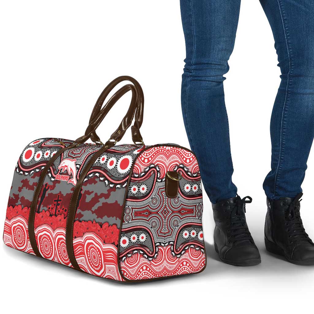 ANZAC Day Dolphins Travel Bag Military Memorial Aboriginal Indigenous Art