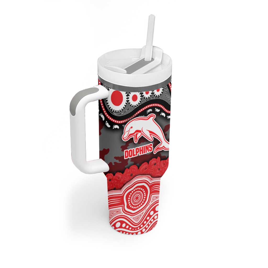 ANZAC Day Dolphins Tumbler With Handle Military Memorial Aboriginal Indigenous Art