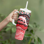 ANZAC Day Dolphins Tumbler With Handle Military Memorial Aboriginal Indigenous Art