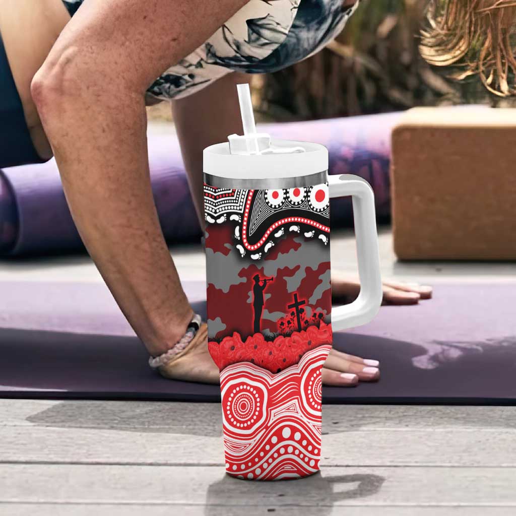ANZAC Day Dolphins Tumbler With Handle Military Memorial Aboriginal Indigenous Art