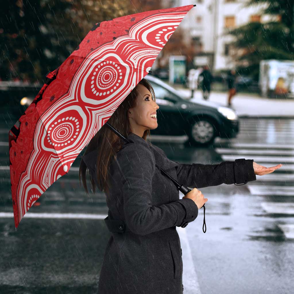 ANZAC Day Dolphins Umbrella Military Memorial Aboriginal Indigenous Art