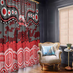 ANZAC Day Dolphins Window Curtain Military Memorial Aboriginal Indigenous Art