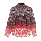 ANZAC Day Dolphins Women Casual Shirt Military Memorial Aboriginal Indigenous Art