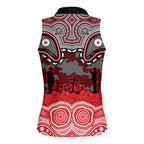 ANZAC Day Dolphins Women Sleeveless Polo Shirt Military Memorial Aboriginal Indigenous Art