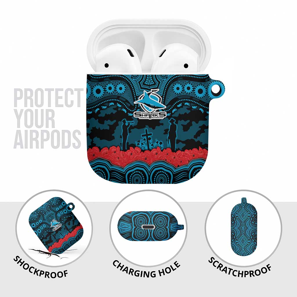 ANZAC Day Cronulla Sutherland Sharks AirPods Case Military Memorial Aboriginal Indigenous Art