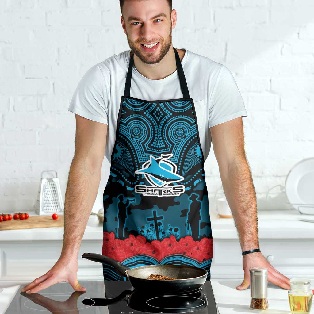 ANZAC Day Cronulla Sutherland Sharks Apron Military Memorial Aboriginal Indigenous Art