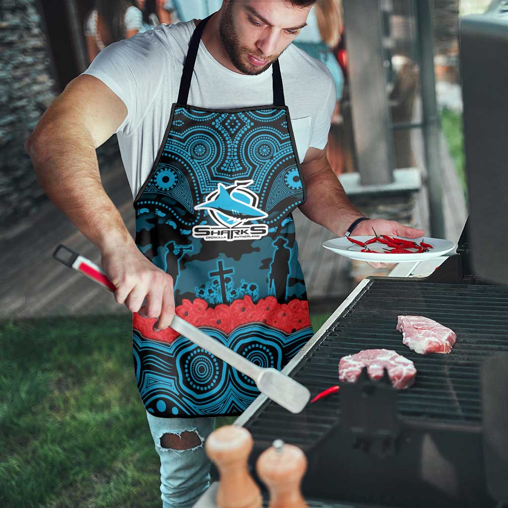 ANZAC Day Cronulla Sutherland Sharks Apron Military Memorial Aboriginal Indigenous Art