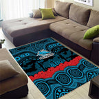 ANZAC Day Cronulla Sutherland Sharks Area Rug Military Memorial Aboriginal Indigenous Art