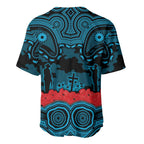 ANZAC Day Cronulla Sutherland Sharks Baseball Jersey Military Memorial Aboriginal Indigenous Art