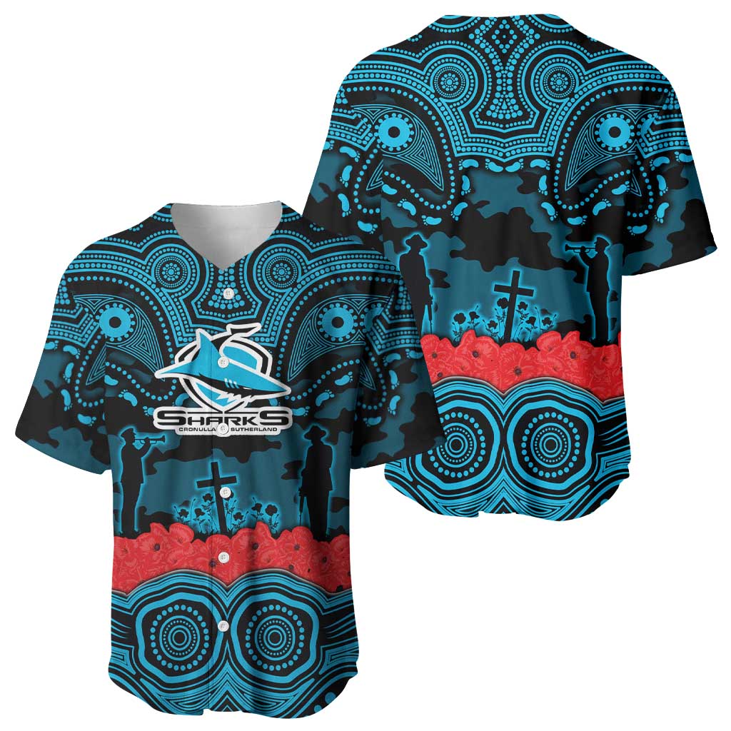 ANZAC Day Cronulla Sutherland Sharks Baseball Jersey Military Memorial Aboriginal Indigenous Art