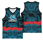 ANZAC Day Cronulla Sutherland Sharks Basketball Jersey Military Memorial Aboriginal Indigenous Art