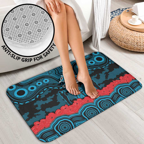 ANZAC Day Cronulla Sutherland Sharks Bathroom Set Military Memorial Aboriginal Indigenous Art