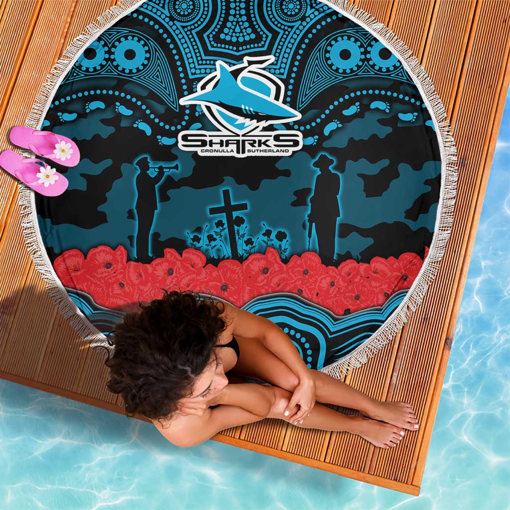 ANZAC Day Cronulla Sutherland Sharks Beach Blanket Military Memorial Aboriginal Indigenous Art