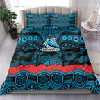 ANZAC Day Cronulla Sutherland Sharks Bedding Set Military Memorial Aboriginal Indigenous Art
