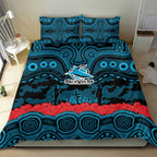 ANZAC Day Cronulla Sutherland Sharks Bedding Set Military Memorial Aboriginal Indigenous Art