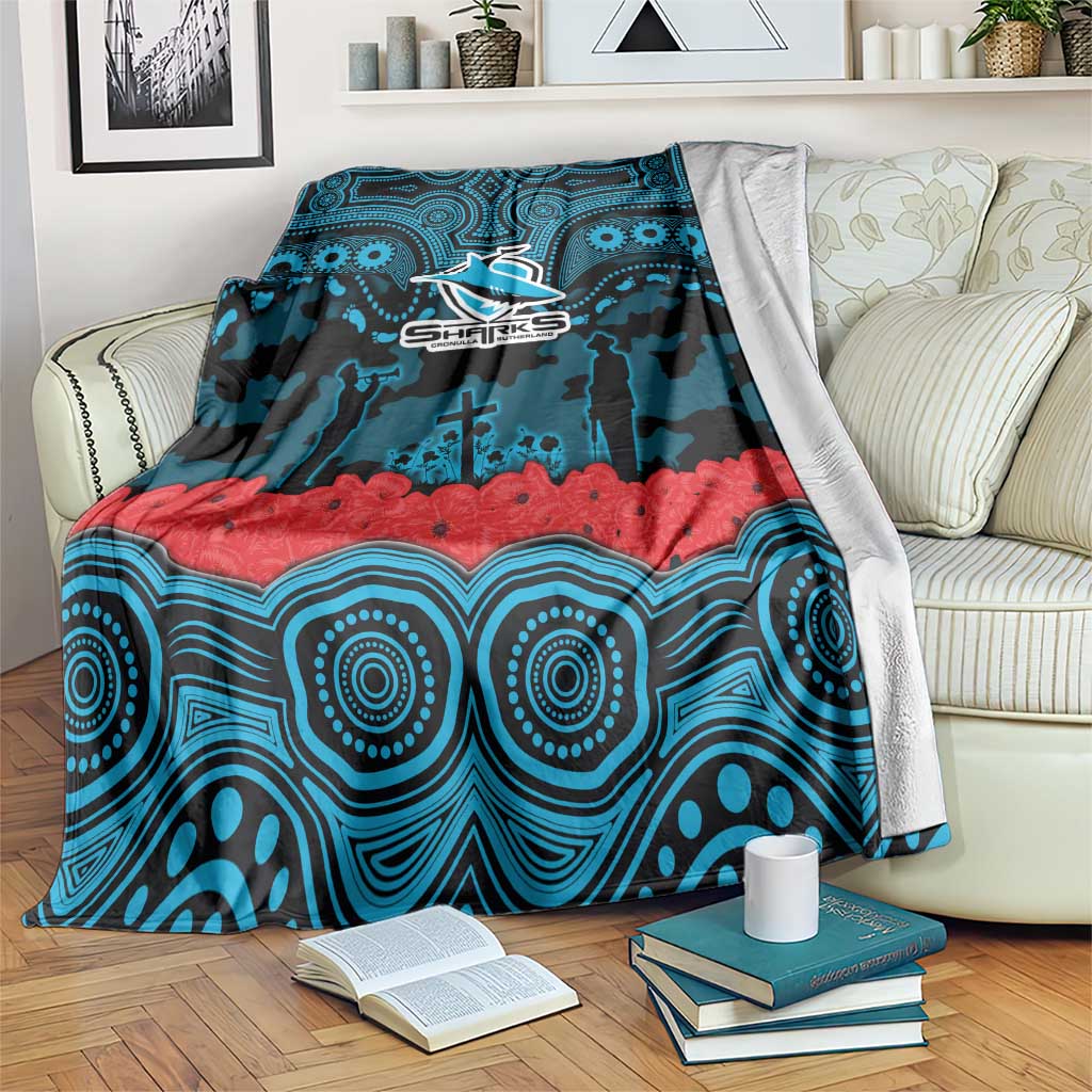 ANZAC Day Cronulla Sutherland Sharks Blanket Military Memorial Aboriginal Indigenous Art