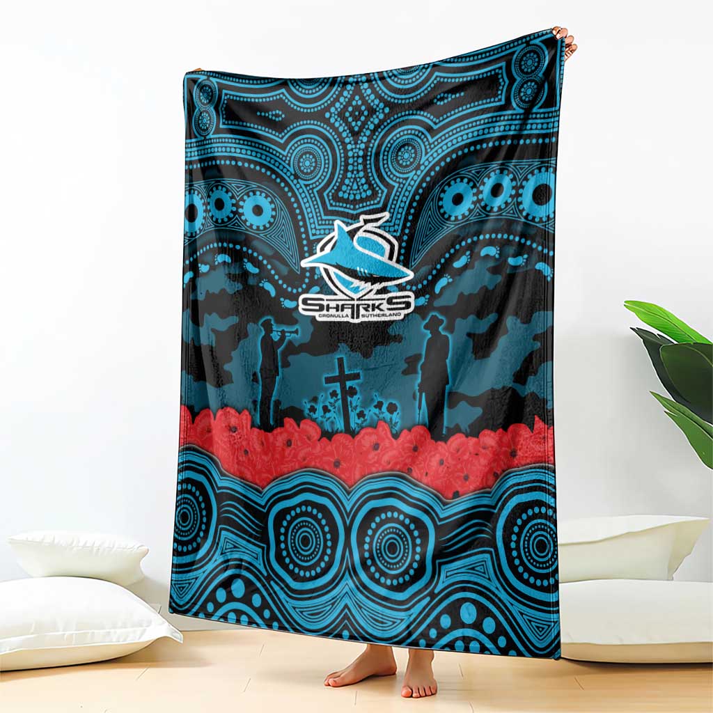 ANZAC Day Cronulla Sutherland Sharks Blanket Military Memorial Aboriginal Indigenous Art