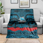 ANZAC Day Cronulla Sutherland Sharks Blanket Military Memorial Aboriginal Indigenous Art
