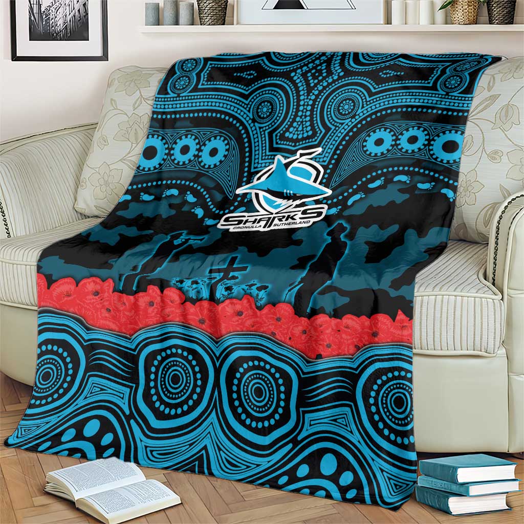 ANZAC Day Cronulla Sutherland Sharks Blanket Military Memorial Aboriginal Indigenous Art