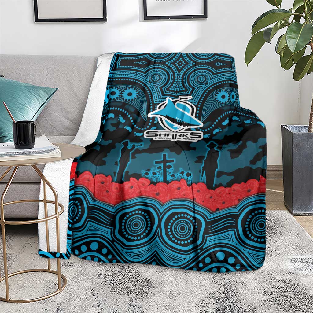 ANZAC Day Cronulla Sutherland Sharks Blanket Military Memorial Aboriginal Indigenous Art