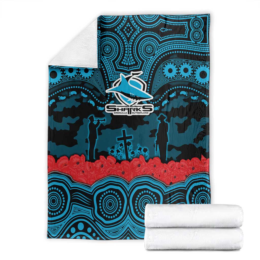 ANZAC Day Cronulla Sutherland Sharks Blanket Military Memorial Aboriginal Indigenous Art