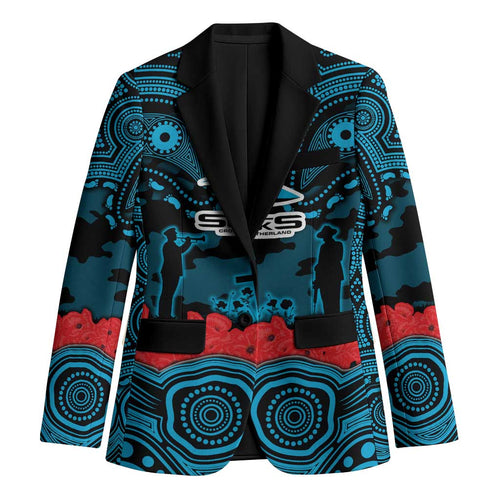 ANZAC Day Cronulla Sutherland Sharks Blazer Military Memorial Aboriginal Indigenous Art