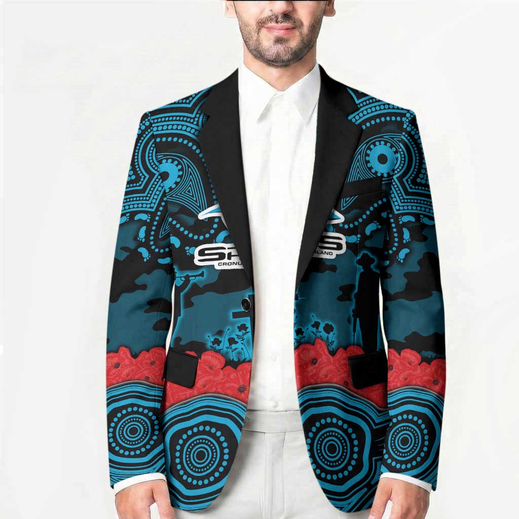 ANZAC Day Cronulla Sutherland Sharks Blazer Military Memorial Aboriginal Indigenous Art