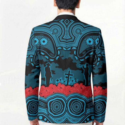 ANZAC Day Cronulla Sutherland Sharks Blazer Military Memorial Aboriginal Indigenous Art