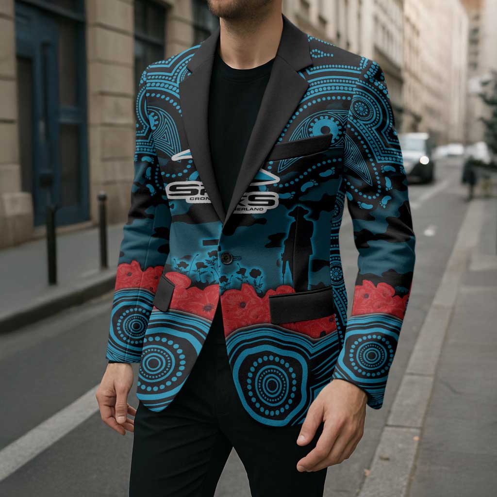 ANZAC Day Cronulla Sutherland Sharks Blazer Military Memorial Aboriginal Indigenous Art