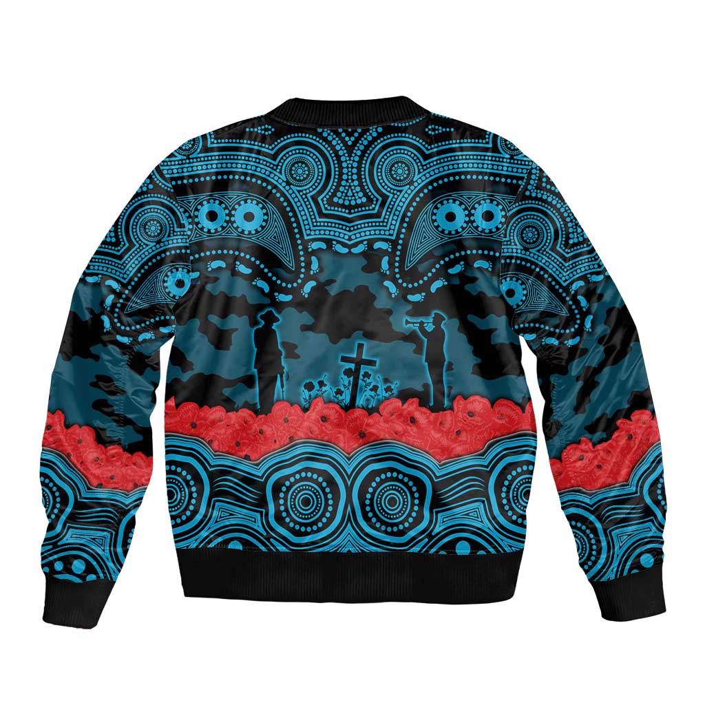ANZAC Day Cronulla Sutherland Sharks Bomber Jacket Military Memorial Aboriginal Indigenous Art