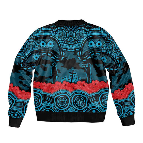 ANZAC Day Cronulla Sutherland Sharks Bomber Jacket Military Memorial Aboriginal Indigenous Art