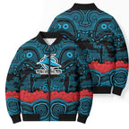 ANZAC Day Cronulla Sutherland Sharks Bomber Puffer Jacket Military Memorial Aboriginal Indigenous Art