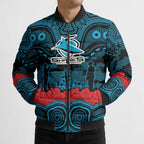 ANZAC Day Cronulla Sutherland Sharks Bomber Puffer Jacket Military Memorial Aboriginal Indigenous Art