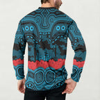 ANZAC Day Cronulla Sutherland Sharks Button Sweatshirt Military Memorial Aboriginal Indigenous Art